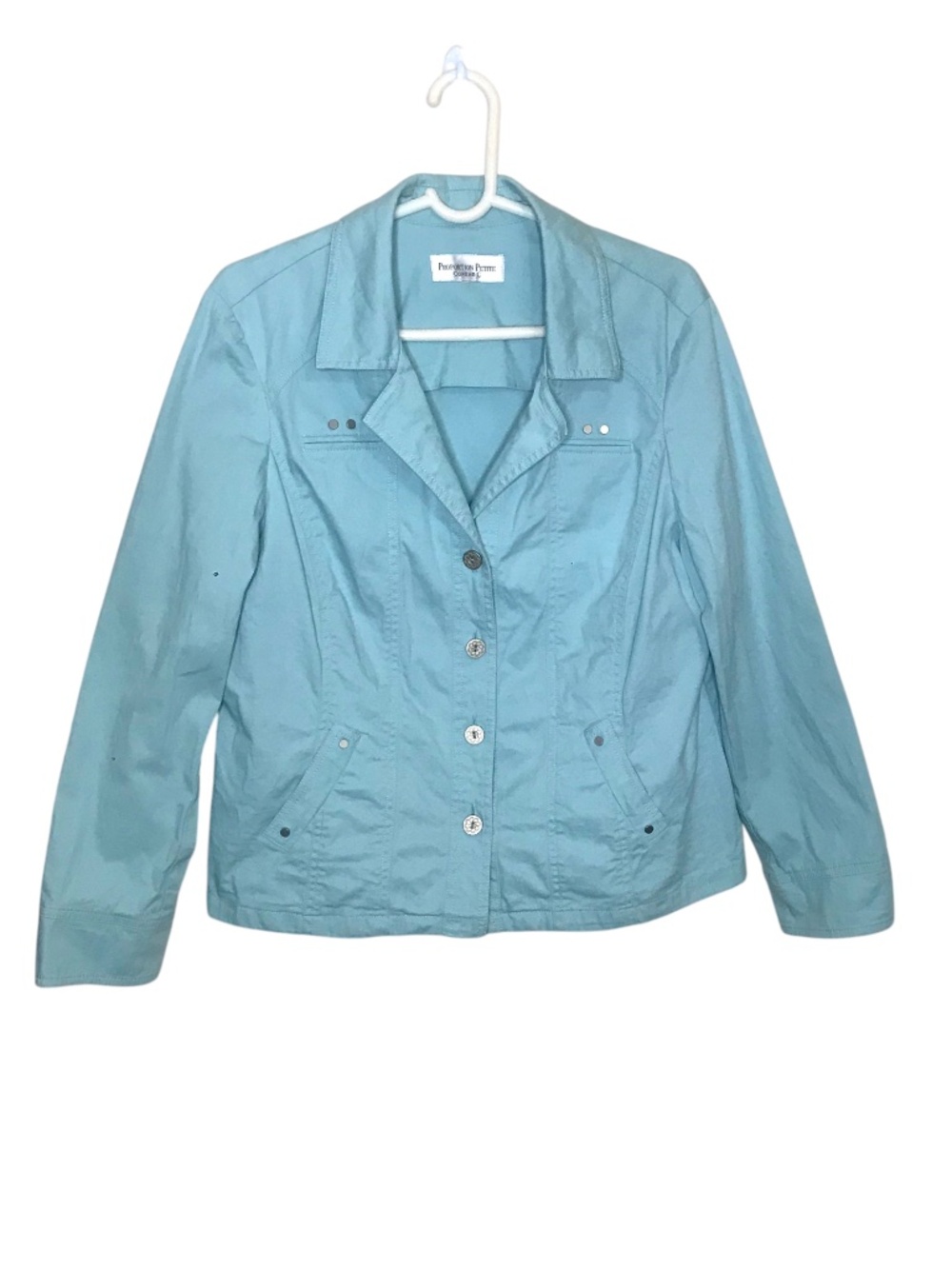 Vintage Aqua Blue Lightweight Jacket  Minimalist 90s